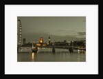 London, River Thames, London Eye, Waterloo Brigde and Houses of Parliment at night by Assaf Frank